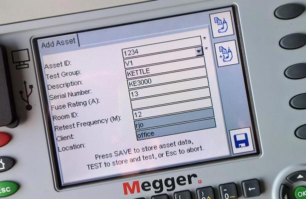 Megger PAT 400 Add Asset after completing the PAT Test
